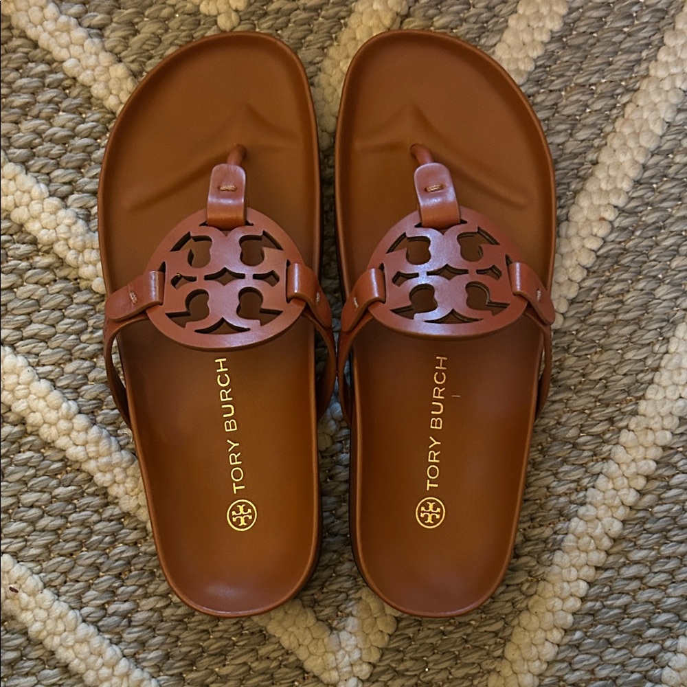 Tory Burch Chestnut Slide Sandals
